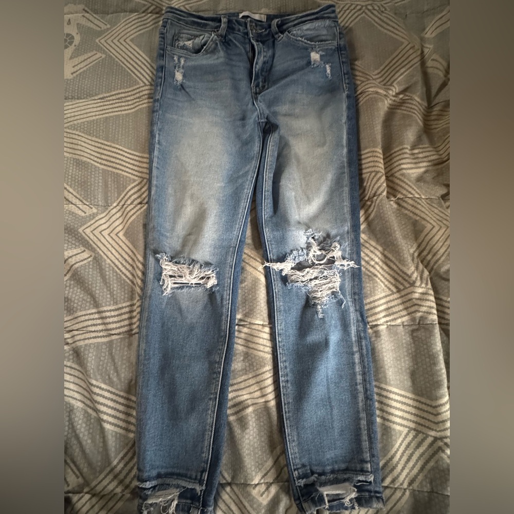 Vervet Stretch Distressed Skinny Jeans